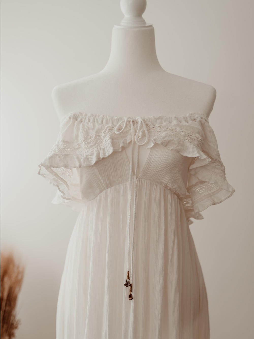 Off-Shoulder White Free People Dress - Picture 2 of 5